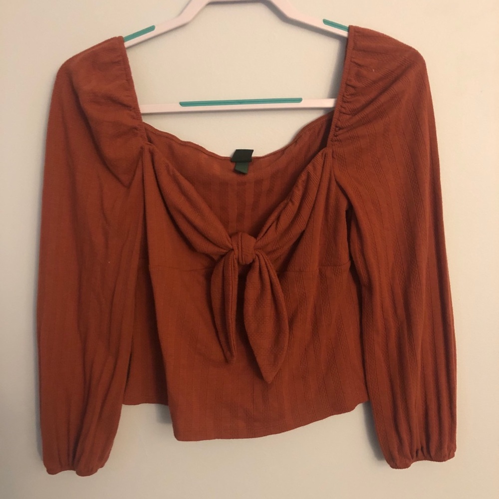 Burnt orange crop top